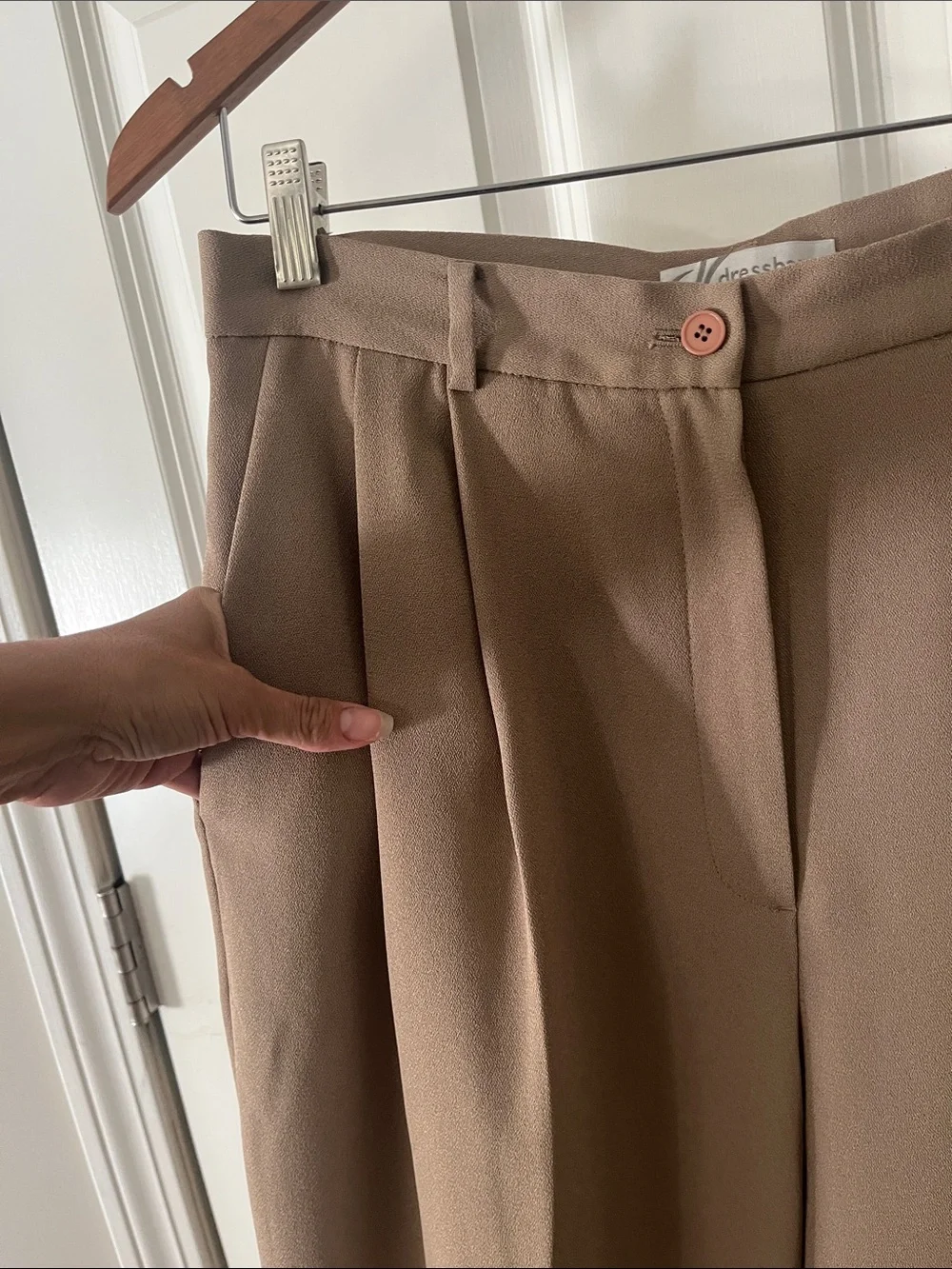 Dress Barn double pleated dress trouser Pants VTG 12 tan